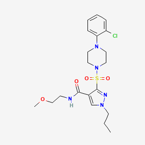 3-{[4-(2-chlorophenyl)piperazin-1-yl]sulfonyl}-N-(2-methoxyethyl)-1-propyl-1H-pyrazole-4-carboxamide