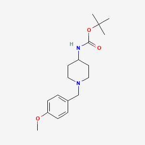 molecular formula C18H28N2O3 B2950770 叔丁基1-(4-甲氧基苄基)哌啶-4-基氨基甲酸酯 CAS No. 93499-05-9