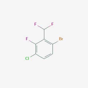 molecular formula C7H3BrClF3 B2950775 1-Bromo-4-chloro-2-(difluoromethyl)-3-fluorobenzene CAS No. 1628524-81-1
