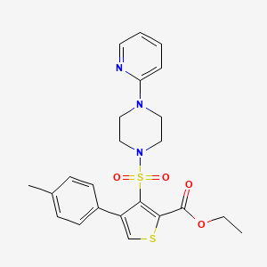 Ethyl 4-(4-methylphenyl)-3-{[4-(pyridin-2-yl)piperazin-1-yl]sulfonyl}thiophene-2-carboxylate