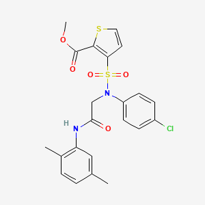 Methyl 3-[(4-chlorophenyl){2-[(2,5-dimethylphenyl)amino]-2-oxoethyl}sulfamoyl]thiophene-2-carboxylate