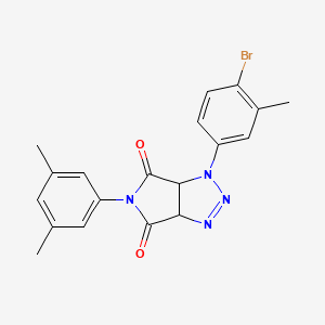 molecular formula C19H17BrN4O2 B2950790 1-(4-bromo-3-methylphenyl)-5-(3,5-dimethylphenyl)-1,6a-dihydropyrrolo[3,4-d][1,2,3]triazole-4,6(3aH,5H)-dione CAS No. 1171510-63-6