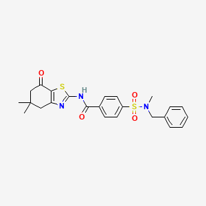 4-(N-benzyl-N-methylsulfamoyl)-N-(5,5-dimethyl-7-oxo-4,5,6,7-tetrahydrobenzo[d]thiazol-2-yl)benzamide