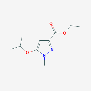 molecular formula C10H16N2O3 B2950799 Ethyl 5-isopropoxy-1-methyl-1H-pyrazole-3-carboxylate CAS No. 1239763-53-1