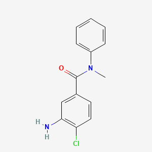 molecular formula C14H13ClN2O B2950802 3-Amino-4-chloro-N-methyl-N-phenylbenzamide CAS No. 847173-08-4