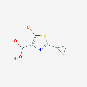molecular formula C7H6BrNO2S B2950803 5-Bromo-2-cyclopropylthiazole-4-carboxylic acid CAS No. 1781884-73-8