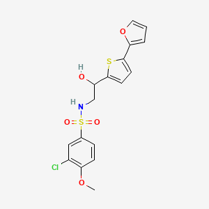 3-chloro-N-{2-[5-(furan-2-yl)thiophen-2-yl]-2-hydroxyethyl}-4-methoxybenzene-1-sulfonamide