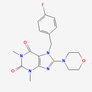 7-(4-fluorobenzyl)-1,3-dimethyl-8-morpholino-1H-purine-2,6(3H,7H)-dione