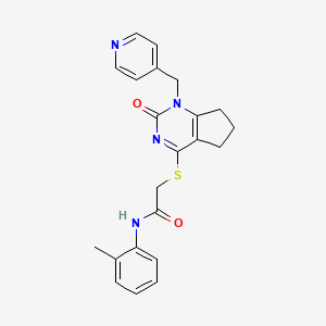 2-((2-oxo-1-(pyridin-4-ylmethyl)-2,5,6,7-tetrahydro-1H-cyclopenta[d]pyrimidin-4-yl)thio)-N-(o-tolyl)acetamide