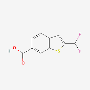molecular formula C10H6F2O2S B2950813 2-(Difluoromethyl)-1-benzothiophene-6-carboxylic acid CAS No. 1784662-28-7