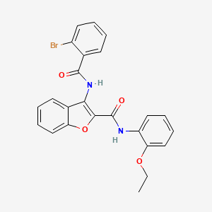 molecular formula C24H19BrN2O4 B2950816 3-(2-bromobenzamido)-N-(2-ethoxyphenyl)benzofuran-2-carboxamide CAS No. 872609-11-5