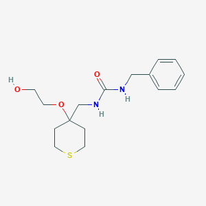 1-benzyl-3-((4-(2-hydroxyethoxy)tetrahydro-2H-thiopyran-4-yl)methyl)urea