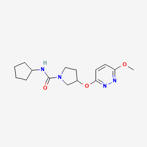 N-cyclopentyl-3-((6-methoxypyridazin-3-yl)oxy)pyrrolidine-1-carboxamide