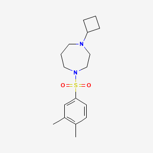 molecular formula C17H26N2O2S B2950854 1-Cyclobutyl-4-((3,4-dimethylphenyl)sulfonyl)-1,4-diazepane CAS No. 2191213-26-8
