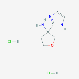 molecular formula C7H13Cl2N3O B2950856 3-(1H-imidazol-2-yl)oxolan-3-amine dihydrochloride CAS No. 2031269-25-5