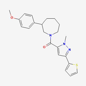 (3-(4-methoxyphenyl)azepan-1-yl)(1-methyl-3-(thiophen-2-yl)-1H-pyrazol-5-yl)methanone