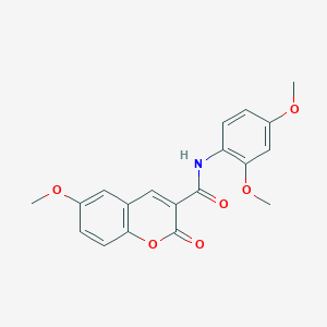 molecular formula C19H17NO6 B2950870 N-(2,4-dimethoxyphenyl)-6-methoxy-2-oxo-2H-chromene-3-carboxamide CAS No. 324064-96-2