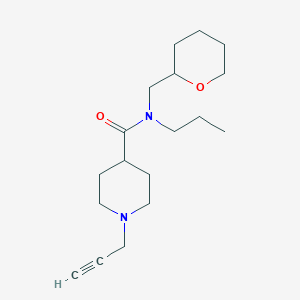 molecular formula C18H30N2O2 B2950876 N-[(oxan-2-yl)methyl]-1-(prop-2-yn-1-yl)-N-propylpiperidine-4-carboxamide CAS No. 1355899-81-8