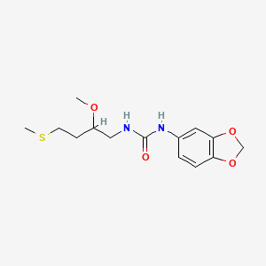 molecular formula C14H20N2O4S B2950879 1-(1,3-Benzodioxol-5-yl)-3-(2-methoxy-4-methylsulfanylbutyl)urea CAS No. 2309554-44-5