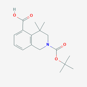 4,4-Dimethyl-2-[(2-methylpropan-2-yl)oxycarbonyl]-1,3-dihydroisoquinoline-5-carboxylic acid