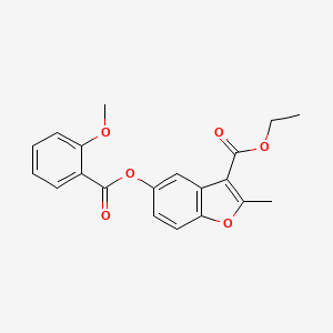 3-(Ethoxycarbonyl)-2-methylbenzo[b]furan-5-yl 2-methoxybenzoate