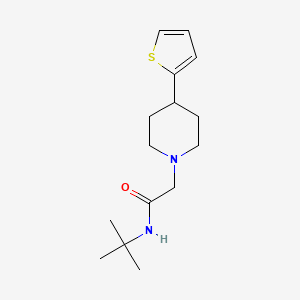 molecular formula C15H24N2OS B2950901 N-(tert-butyl)-2-(4-(thiophen-2-yl)piperidin-1-yl)acetamide CAS No. 1396768-52-7