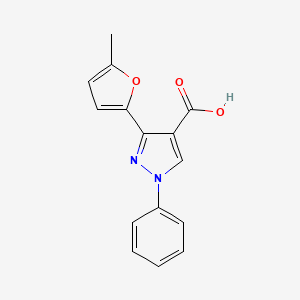 molecular formula C15H12N2O3 B2950902 3-(5-methylfuran-2-yl)-1-phenyl-1H-pyrazole-4-carboxylic acid CAS No. 956742-31-7