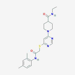 1-(6-((2-((2,4-dimethylphenyl)amino)-2-oxoethyl)thio)pyrimidin-4-yl)-N-ethylpiperidine-4-carboxamide