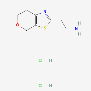 2-{4H,6H,7H-pyrano[4,3-d][1,3]thiazol-2-yl}ethan-1-amine dihydrochloride