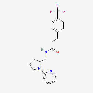 N-((1-(pyridin-2-yl)pyrrolidin-2-yl)methyl)-3-(4-(trifluoromethyl)phenyl)propanamide