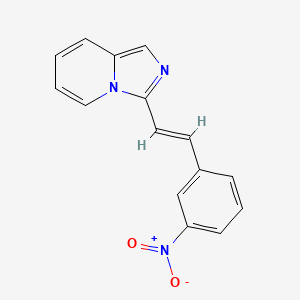 molecular formula C15H11N3O2 B2950926 (E)-3-(3-nitrostyryl)imidazo[1,5-a]pyridine CAS No. 301313-11-1