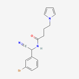 molecular formula C16H16BrN3O B2950930 N-[(3-bromophenyl)(cyano)methyl]-4-(1H-pyrrol-1-yl)butanamide CAS No. 1797699-17-2