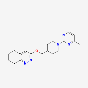 3-((1-(4,6-Dimethylpyrimidin-2-yl)piperidin-4-yl)methoxy)-5,6,7,8-tetrahydrocinnoline