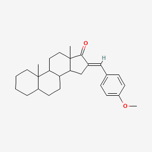 molecular formula C27H36O2 B2950932 (E)-16-(4-methoxybenzylidene)-10,13-dimethyltetradecahydro-1H-cyclopenta[a]phenanthren-17(2H)-one CAS No. 1033010-76-2