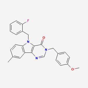 5-(2-fluorobenzyl)-3-(4-methoxybenzyl)-8-methyl-3,5-dihydro-4H-pyrimido[5,4-b]indol-4-one