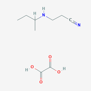molecular formula C9H16N2O4 B2950959 3-(Butan-2-ylamino)propanenitrile (C2H2O4) CAS No. 1385694-20-1; 21539-52-6