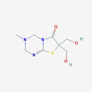 molecular formula C8H13N3O3S B295096 7,7-bis(hydroxymethyl)-3-methyl-3,4-dihydro-2H-[1,3]thiazolo[3,2-a][1,3,5]triazin-6(7H)-one 
