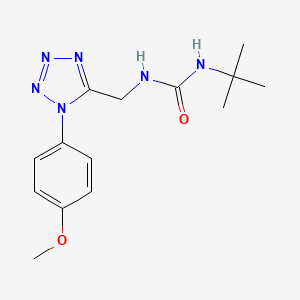 molecular formula C14H20N6O2 B2950965 1-(tert-butyl)-3-((1-(4-methoxyphenyl)-1H-tetrazol-5-yl)methyl)urea CAS No. 942000-51-3