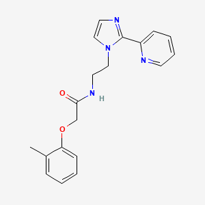 molecular formula C19H20N4O2 B2950973 N-(2-(2-(pyridin-2-yl)-1H-imidazol-1-yl)ethyl)-2-(o-tolyloxy)acetamide CAS No. 2034505-44-5
