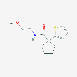 molecular formula C13H19NO2S B2950974 N-(2-methoxyethyl)-1-(thiophen-2-yl)cyclopentanecarboxamide CAS No. 1049512-14-2