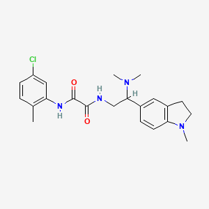 molecular formula C22H27ClN4O2 B2950989 N1-(5-chloro-2-methylphenyl)-N2-(2-(dimethylamino)-2-(1-methylindolin-5-yl)ethyl)oxalamide CAS No. 922090-19-5