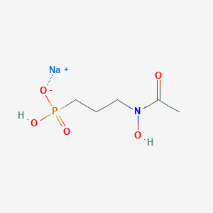 molecular formula C5H11NNaO5P B029510 钠;3-[乙酰(羟基)氨基]丙基-羟基膦酸酯 CAS No. 73226-73-0