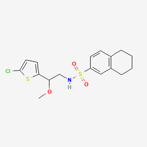 molecular formula C17H20ClNO3S2 B2951022 N-(2-(5-chlorothiophen-2-yl)-2-methoxyethyl)-5,6,7,8-tetrahydronaphthalene-2-sulfonamide CAS No. 2034598-88-2
