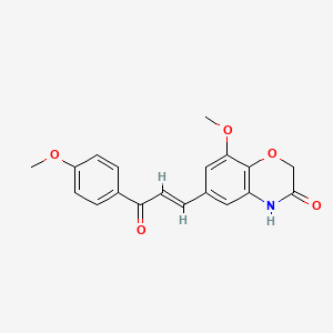 molecular formula C19H17NO5 B2951046 8-methoxy-6-[(1E)-3-(4-methoxyphenyl)-3-oxoprop-1-en-1-yl]-2H-1,4-benzoxazin-3(4H)-one CAS No. 1706522-37-3