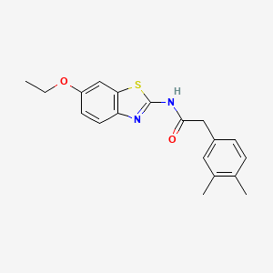 molecular formula C19H20N2O2S B2951053 2-(3,4-dimethylphenyl)-N-(6-ethoxy-1,3-benzothiazol-2-yl)acetamide CAS No. 921787-51-1