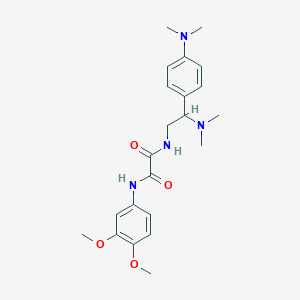 molecular formula C22H30N4O4 B2951082 N-(3,4-dimethoxyphenyl)-N'-[2-(dimethylamino)-2-[4-(dimethylamino)phenyl]ethyl]ethanediamide CAS No. 941887-14-5