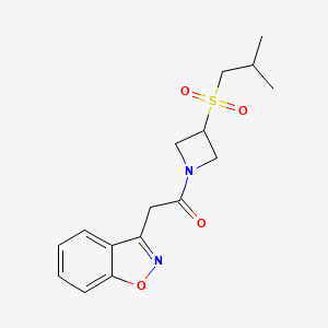 molecular formula C16H20N2O4S B2951083 2-(Benzo[d]isoxazol-3-yl)-1-(3-(isobutylsulfonyl)azetidin-1-yl)ethanone CAS No. 1797846-51-5