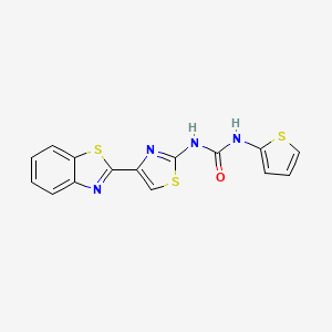 molecular formula C15H10N4OS3 B2951084 1-(4-(Benzo[d]thiazol-2-yl)thiazol-2-yl)-3-(thiophen-2-yl)urea CAS No. 1207005-62-6