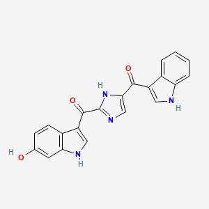 molecular formula C21H14N4O3 B2951089 Homocarbonyltopsentin CAS No. 172286-77-0