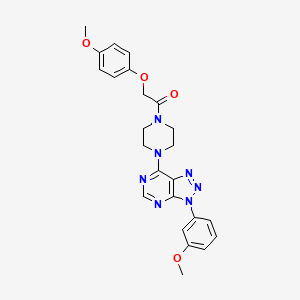 molecular formula C24H25N7O4 B2951096 2-(4-methoxyphenoxy)-1-(4-(3-(3-methoxyphenyl)-3H-[1,2,3]triazolo[4,5-d]pyrimidin-7-yl)piperazin-1-yl)ethanone CAS No. 920205-83-0